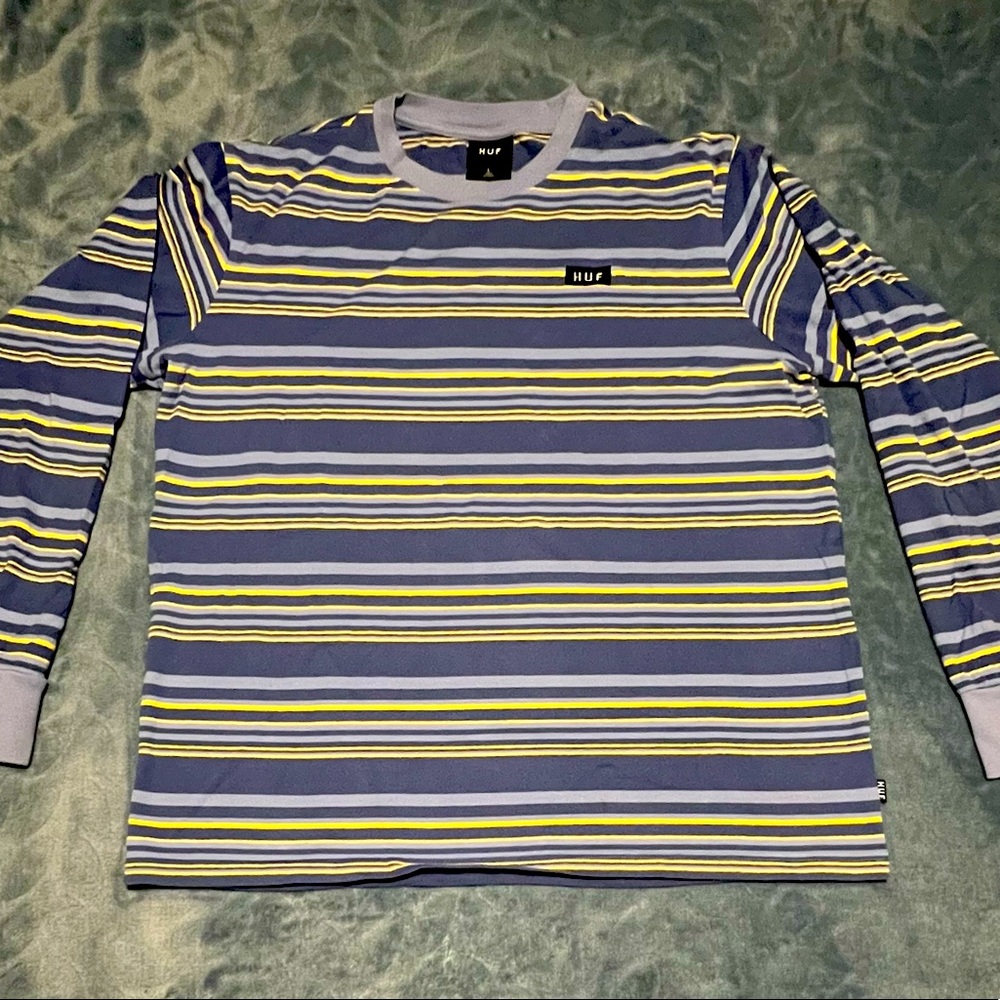 HUF Normandie Tee. All over stripe print 100% cotton